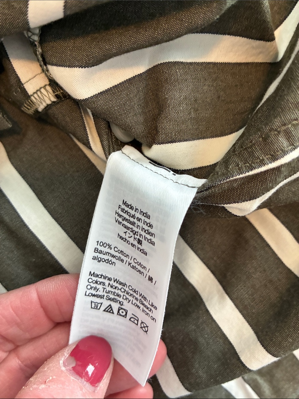 NWT J Crew Étienne oversized shirt in offset-stripe cotton poplin Sz XS - Picture 7 of 7